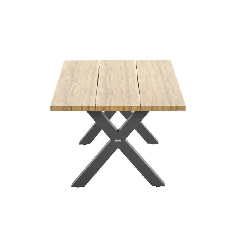 Triton tuinset 5-delig Carbon Black - Zeus dining tafel 180x100 cm