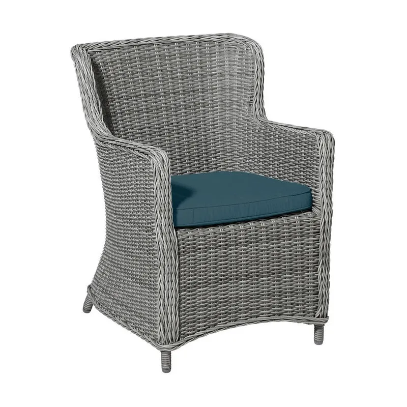 Madison wicker universeel zitkussen Sea blue canvas eco+ 48x48 cm
