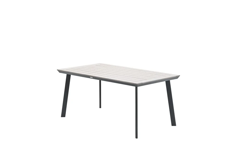 Vigo tafel - 160x90 cm - carbon black - light teak Vironwood