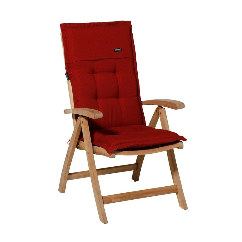 Madison stoelkussen lage rug Rib red 105x50 cm