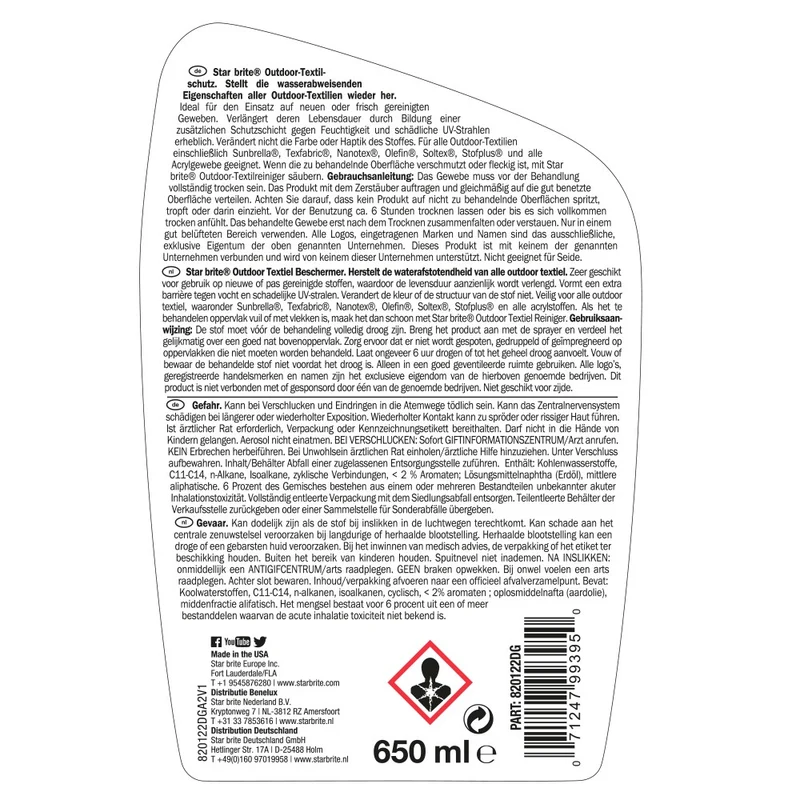 Star brite Outdoor Textiel Beschermer 650ml