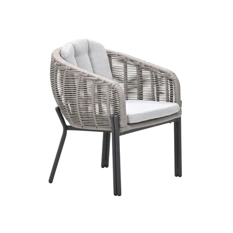 Fiji tuinset 7-delig Aluminium Carbon Black met Scotland tafel Napoli Grey 230x115 cm