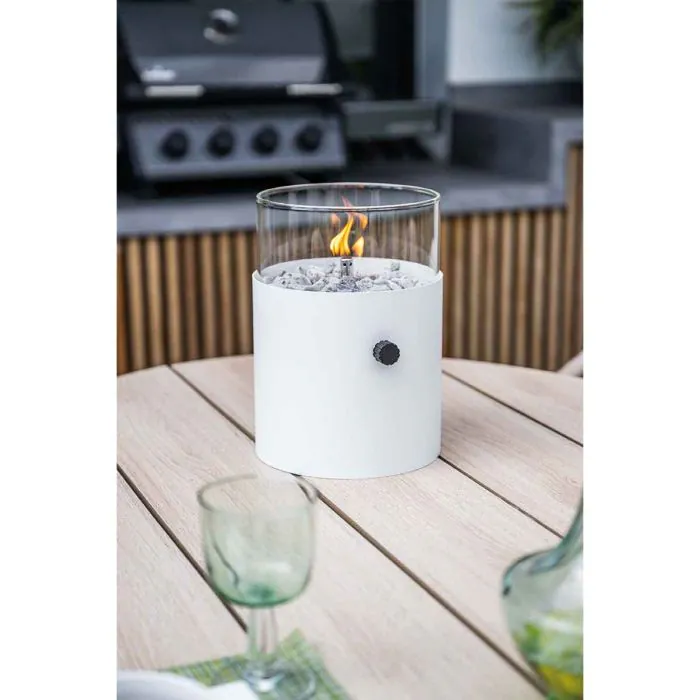 Allasio tuinset 7-delig taupe met Edison tuintafel light teak vironwood