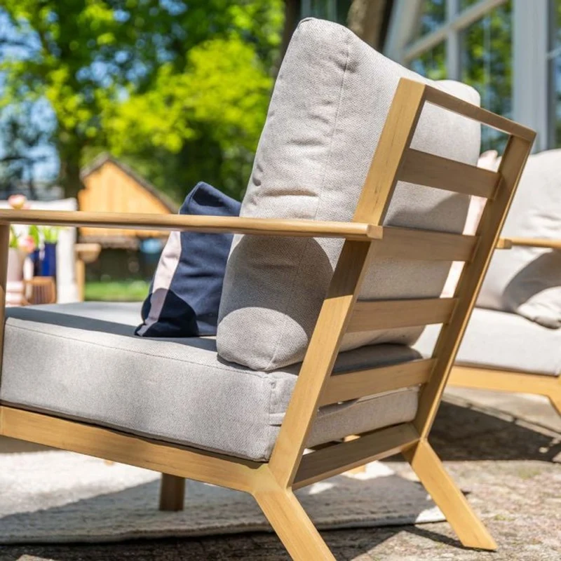 Garden Impressions Chicago lounge fauteuil natural teak look desert sand