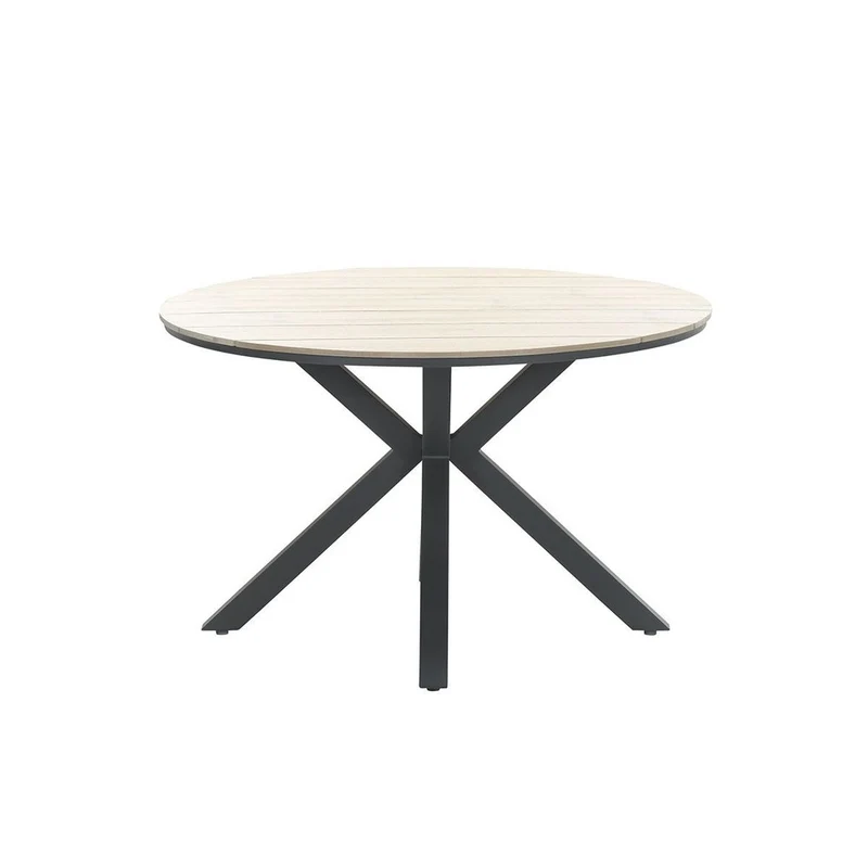 Edison tuintafel rond 122 cm light teak vironwood