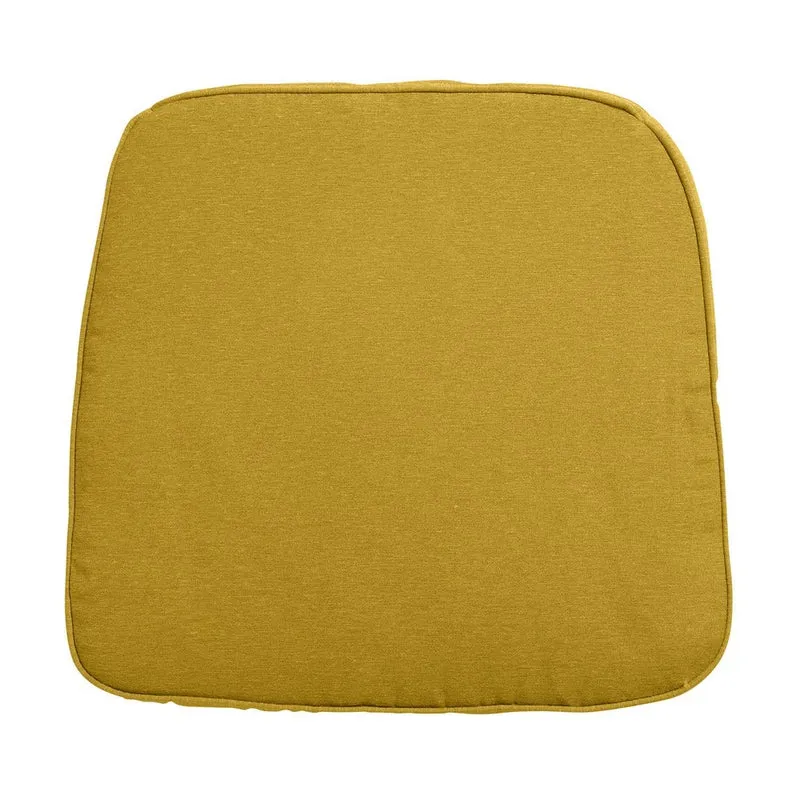 Madison wicker universeel zitkussen Panama mustard 48x48 cm