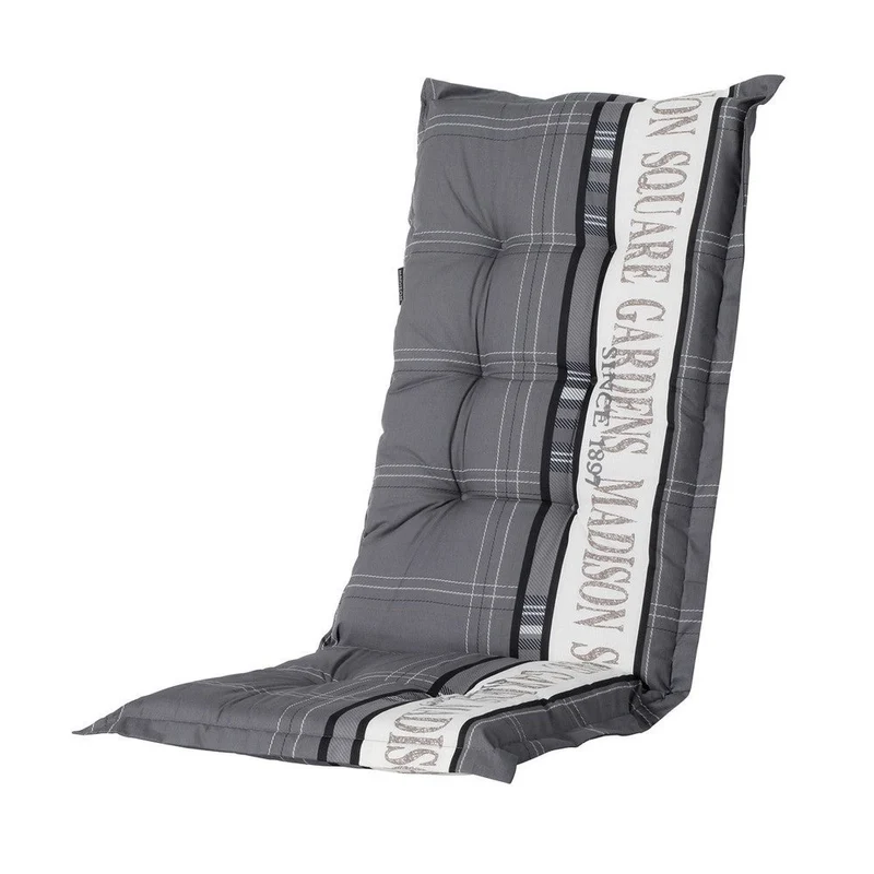 Madison stoelkussen hoge rug Madison garden grey 123x50 cm