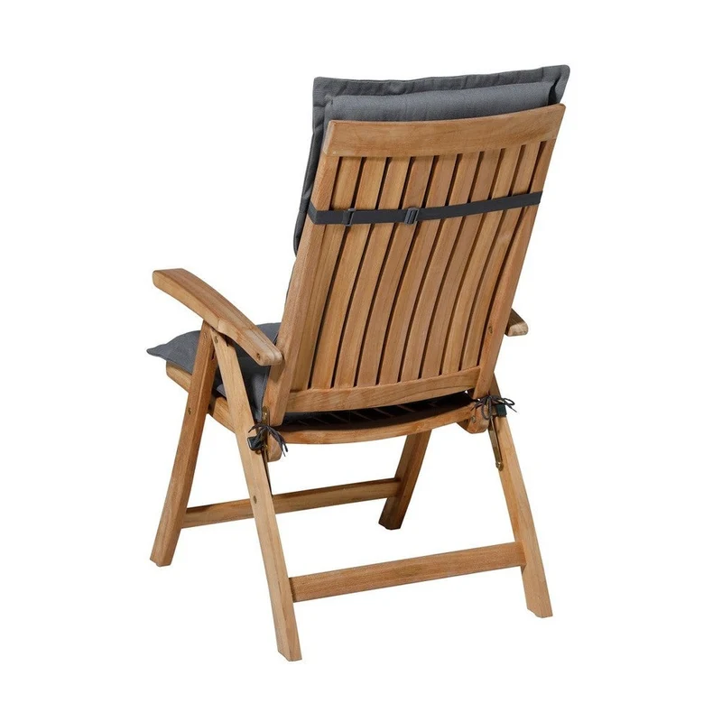 Madison stoelkussen lage rug Rib grey 105x50 cm