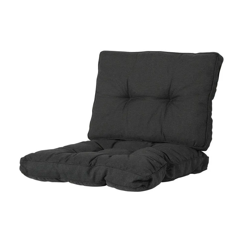 Madison Florance zitkussen Rib black 73x73 cm