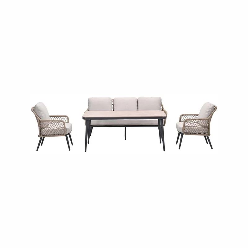 Garden Impressions Allasio Sofa Loungeset 4-delig – rope - Dessert Sand