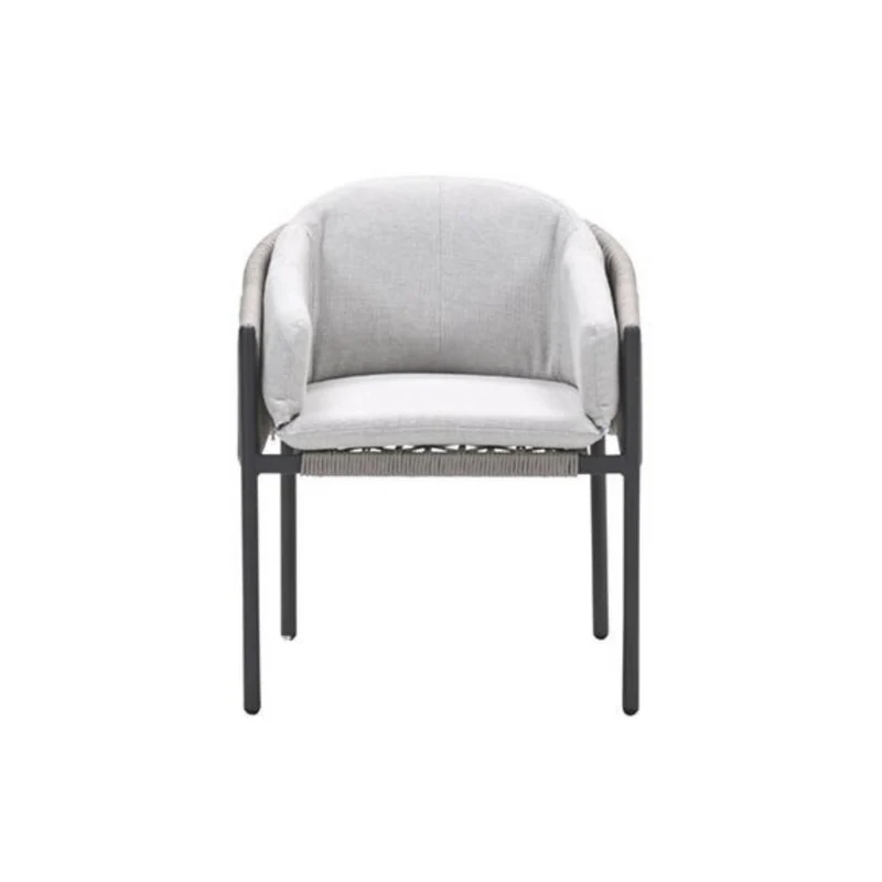 Kelvin tuinstoel aluminium met rope - taupe