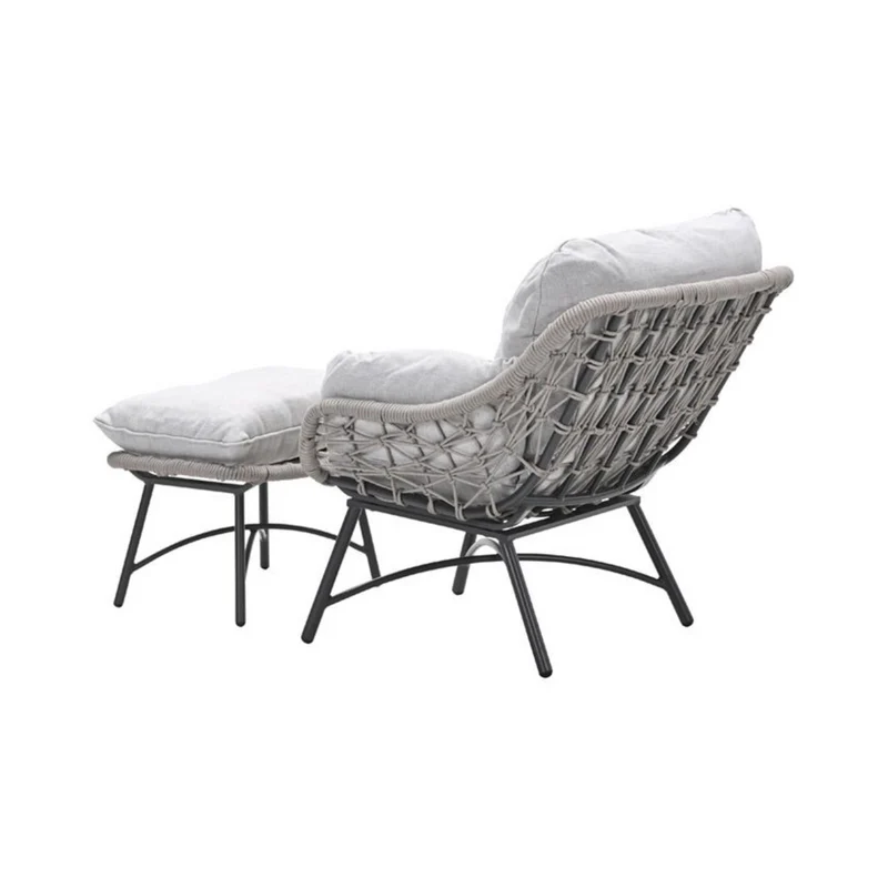 Garden Impressions loungestoel met voetenbank - rope taupe