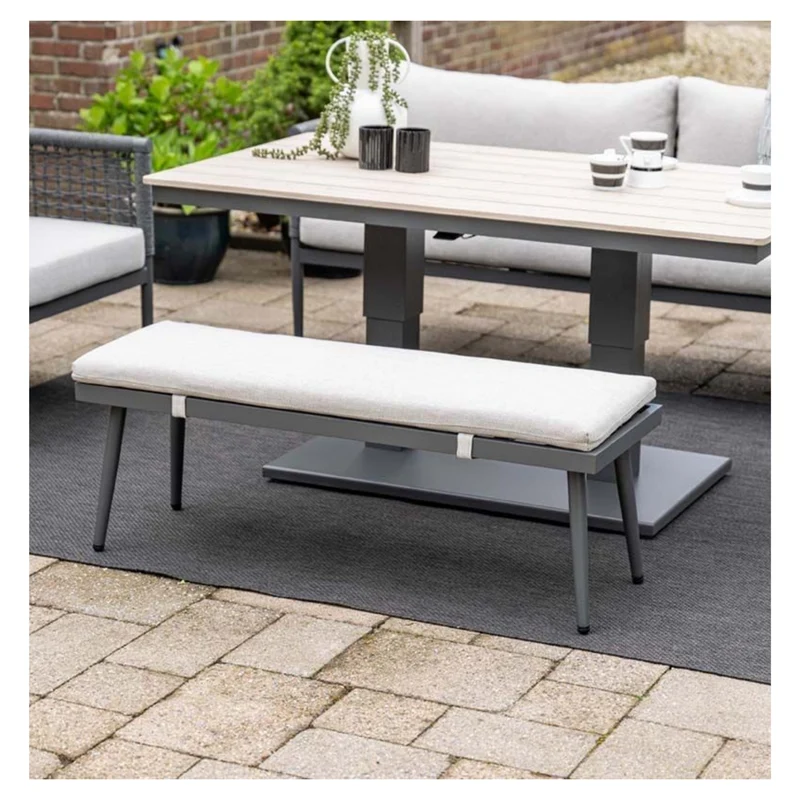 Cyprus tuintafel in hoogte verstelbaar 150x87cm aluminium polywood