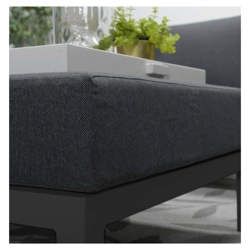 Lincoln hoek loungeset - 4-delig - carbon black - reflex black