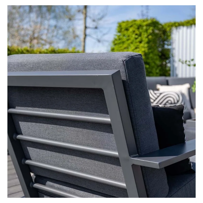Lincoln hoek loungeset - 4-delig - carbon black - reflex black