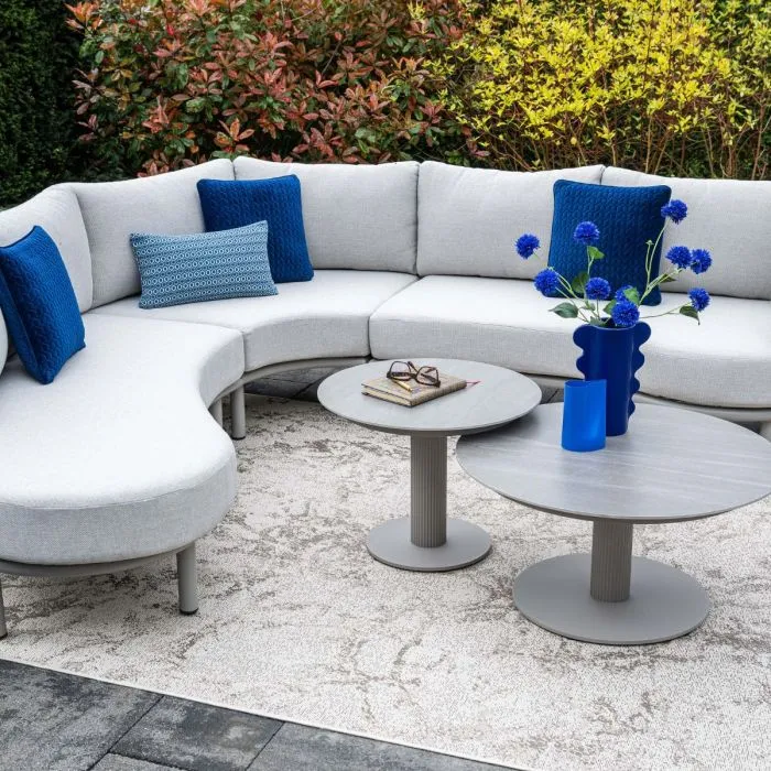Garden Impressions Nice lounge tafel Ø80xH40 cm taupe Centostone Napoli sand