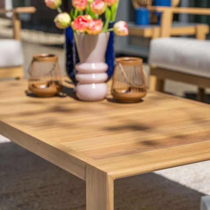 Garden Impressions Chicago lounge tafel 125x65xH35 cm natural teak look