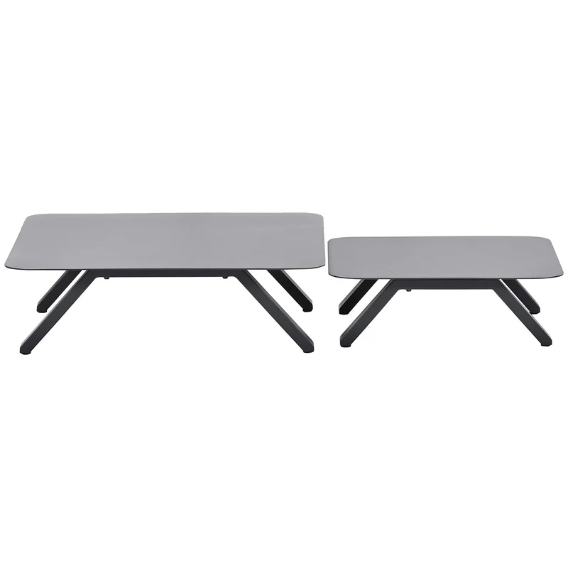 Garden Impressions Realdo set van twee lounge tafels carbon black