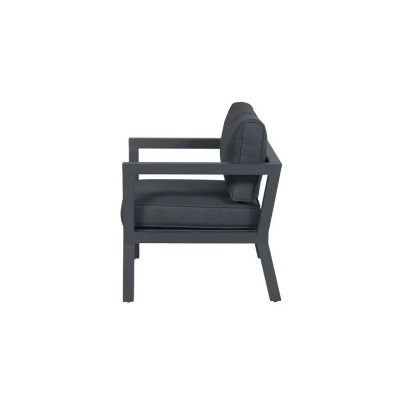 Colorado lounge tuinstoel - carbon black - reflex black