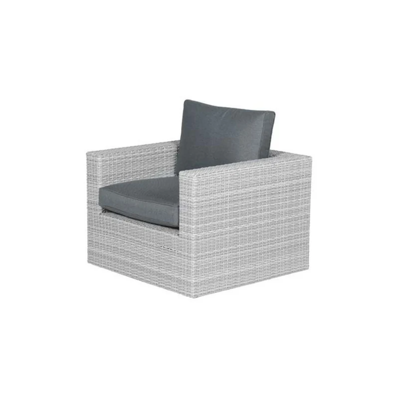 Orangebird lounge tuinstoel wicker- vintage grey - reflex black