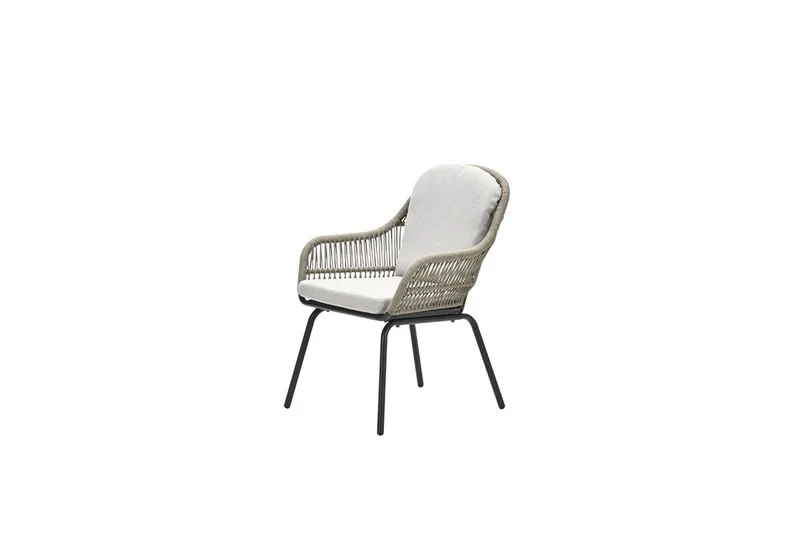 Garden Impressions Triton dining fauteuil carbon black rope dark sand desert sand