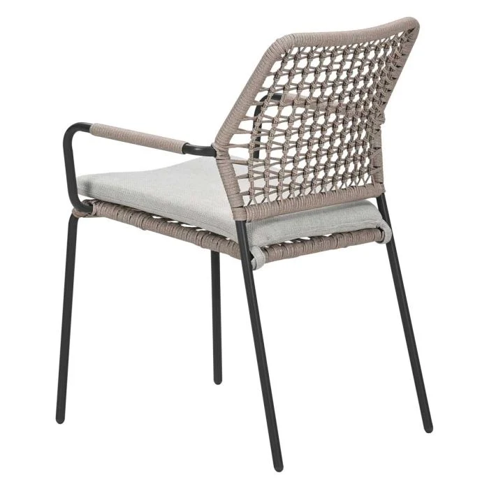 Garden Impressions Swifty dining stoel carbon black- natural sand valley sand