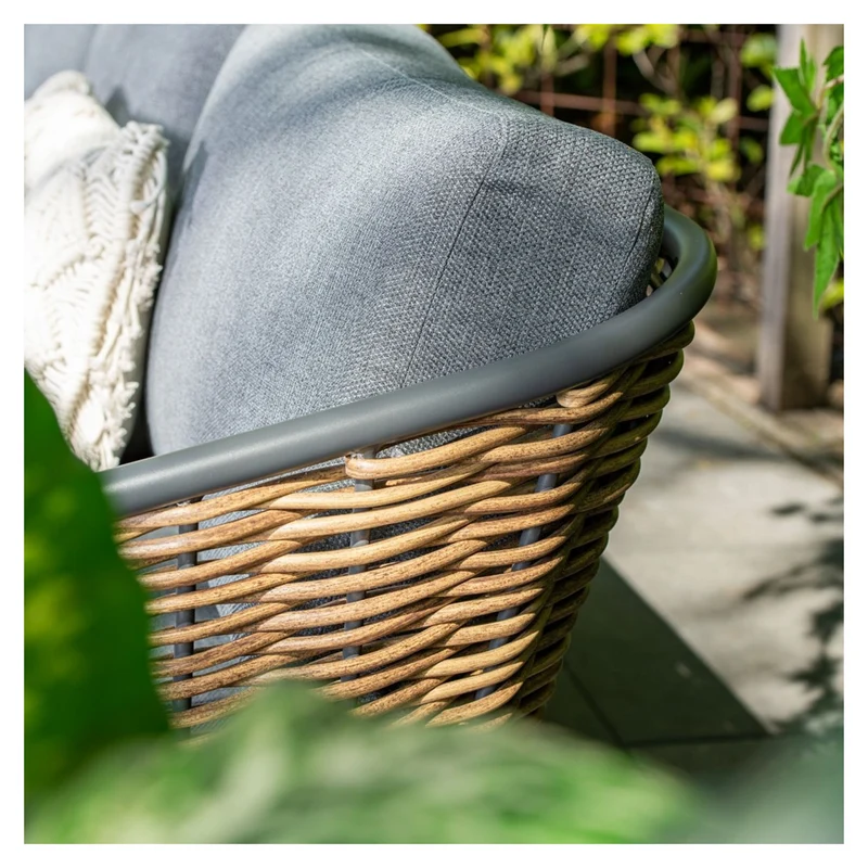 Garden Impressions Bali lounge diningset 4-delig grijs rotan