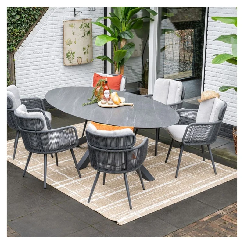 Garden Impressions Scotland tuintafel - 230x115 cm - Centostone Napoli grey