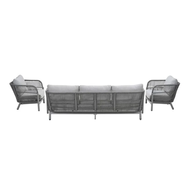 Garden Impressions Catanzaro loungeset 3-delig taupe rope grijs zand valley sand