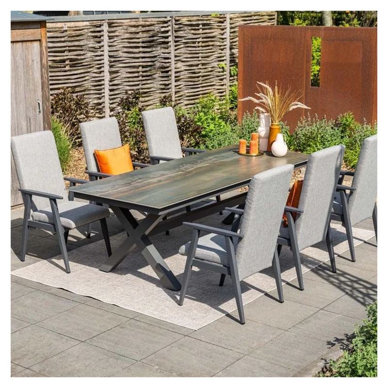 Garden Impressions - Foggia Verstelbare tuinstoel carbon black - sand texfiber
