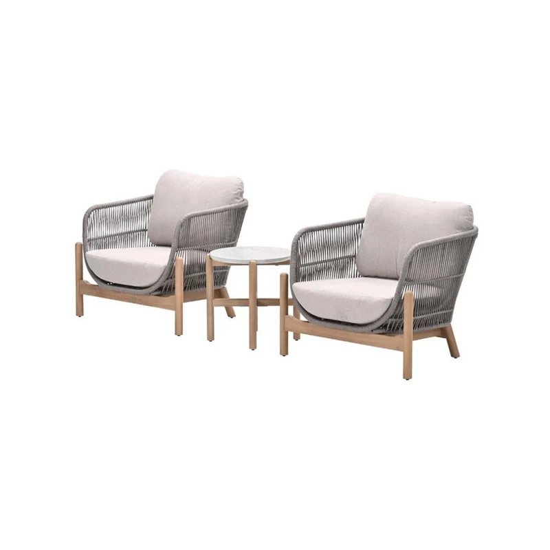 Garden impressions Talara stoel loungeset - 3-delig - acaciahout zand