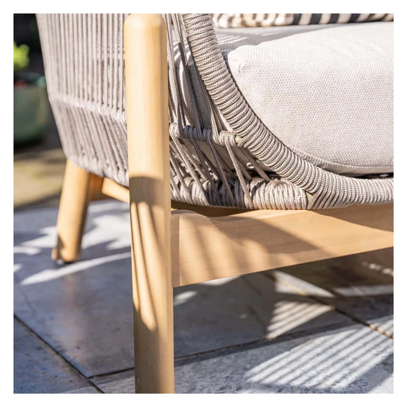 Garden impressions Talara stoel loungeset - 3-delig - acaciahout zand