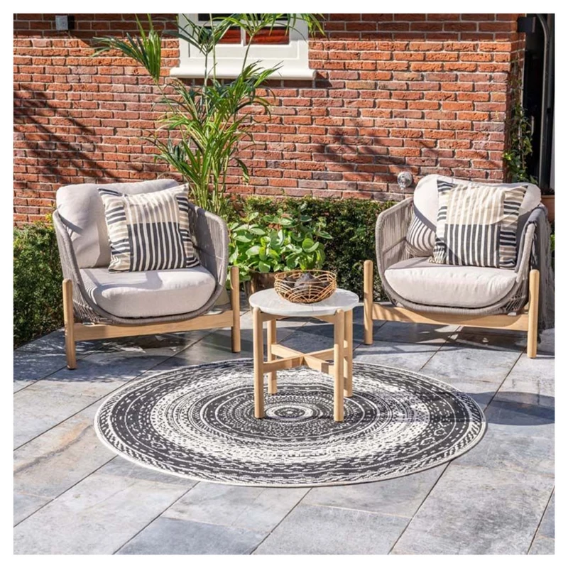 Garden impressions Talara stoel loungeset - 3-delig - acaciahout zand