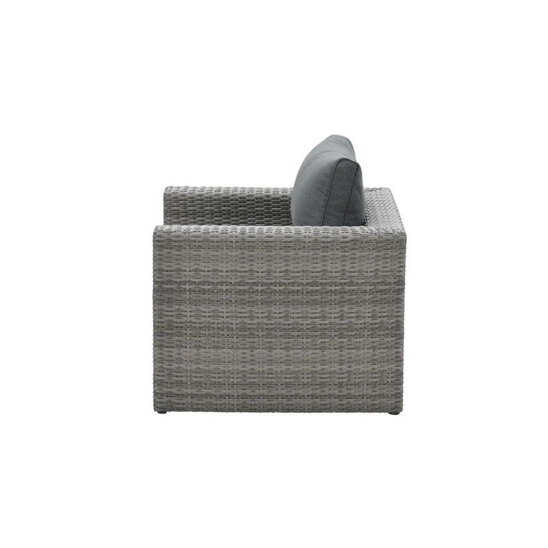 Orangebird lounge tuinstoel wicker- organic grey - reflex black