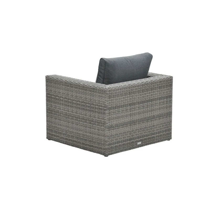 Orangebird lounge tuinstoel wicker- organic grey - reflex black