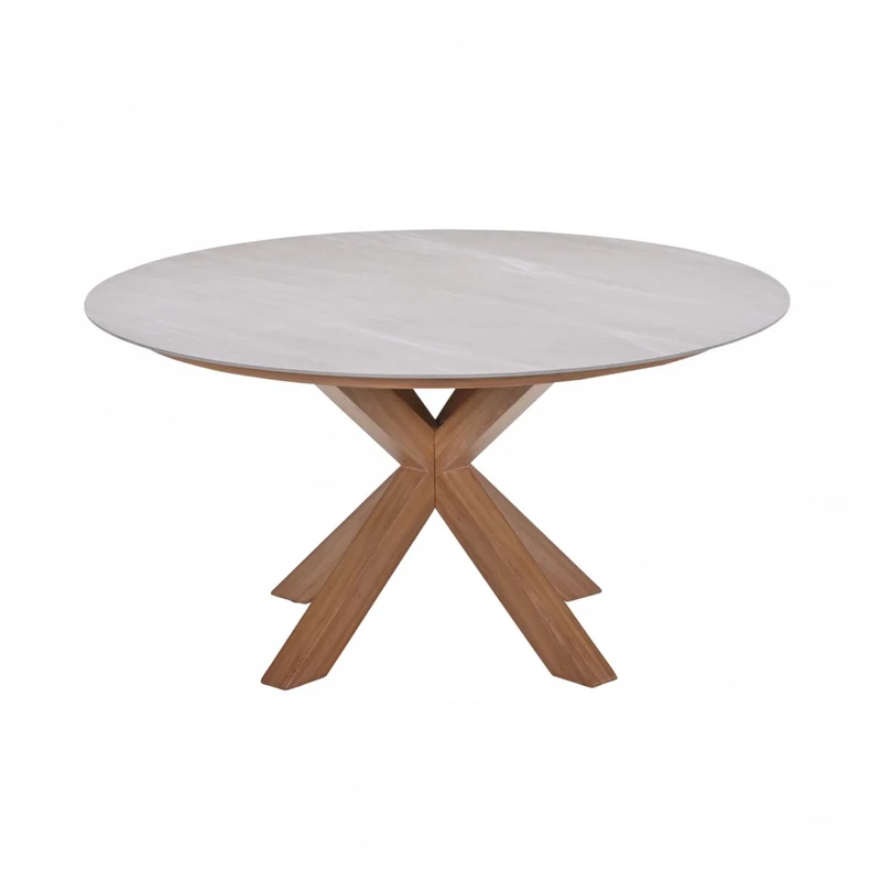 Garden Impressions - Ronde tuintafel - Lowland - Ø150 cm - light teaklook