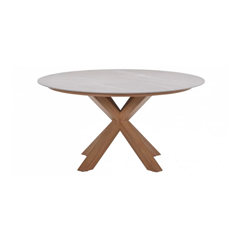 Garden Impressions - Ronde tuintafel - Lowland - Ø150 cm - light teaklook