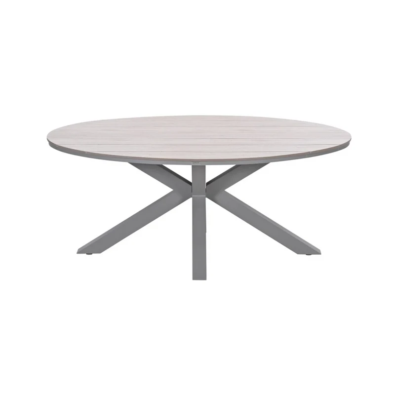 Edison tuintafel ovaal - 180x115 cm -taupe -light teak Vironwood