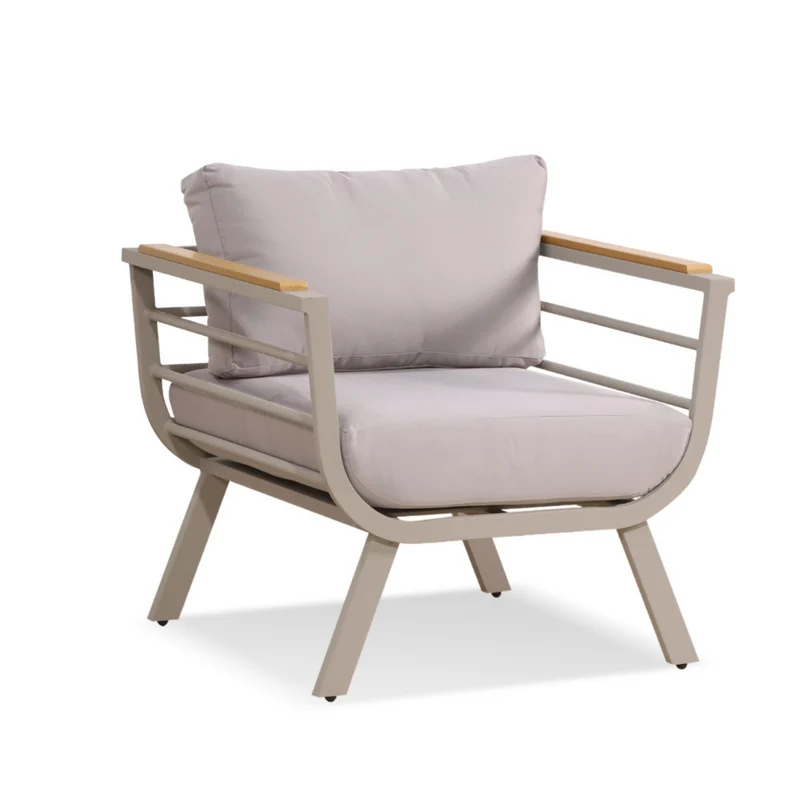 York stoel-bank loungeset 4-delig aluminium