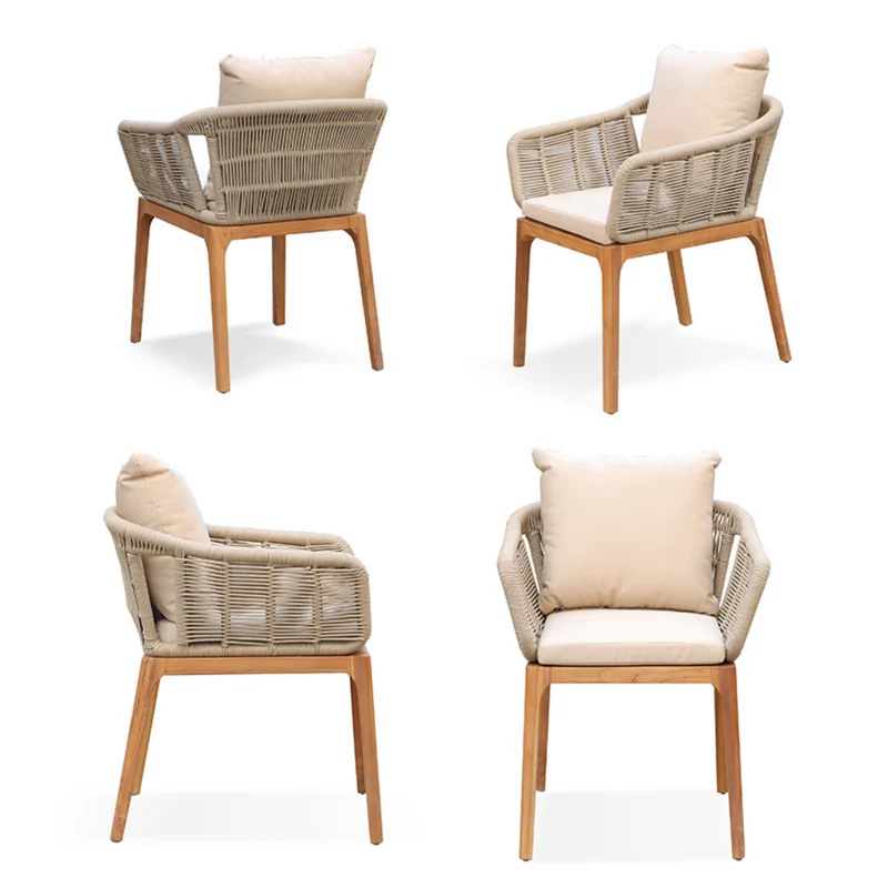 Boender Outdoor Arora dining tuinstoel teakhout met ropes