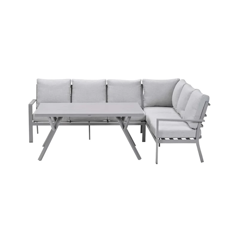 Sergio dining loungeset aluminium set 3-delig links- valley sand - Taupe
