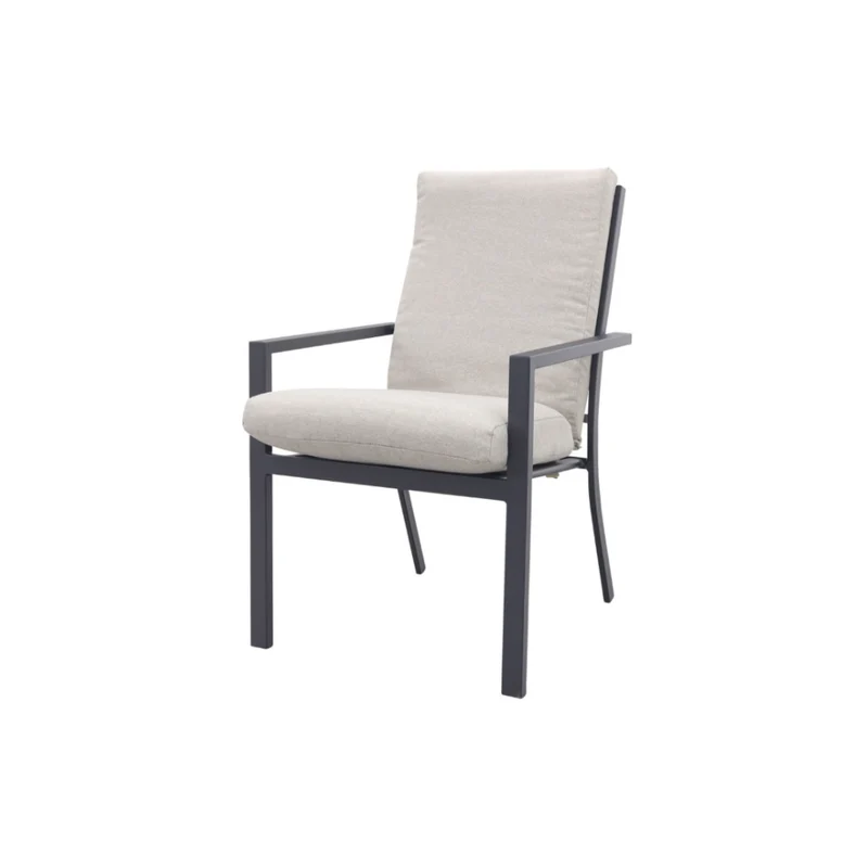 Sergio dining tuinstoel Carbon black/Desert