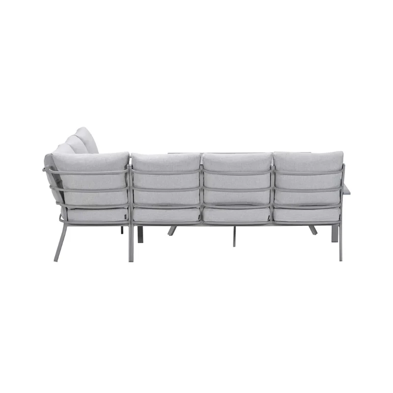 Sergio dining loungeset aluminium set 3-delig rechts - valley sand - Taupe