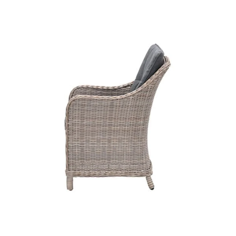 Milwaukee dining tuinstoel wicker vintage willow - mystic grey