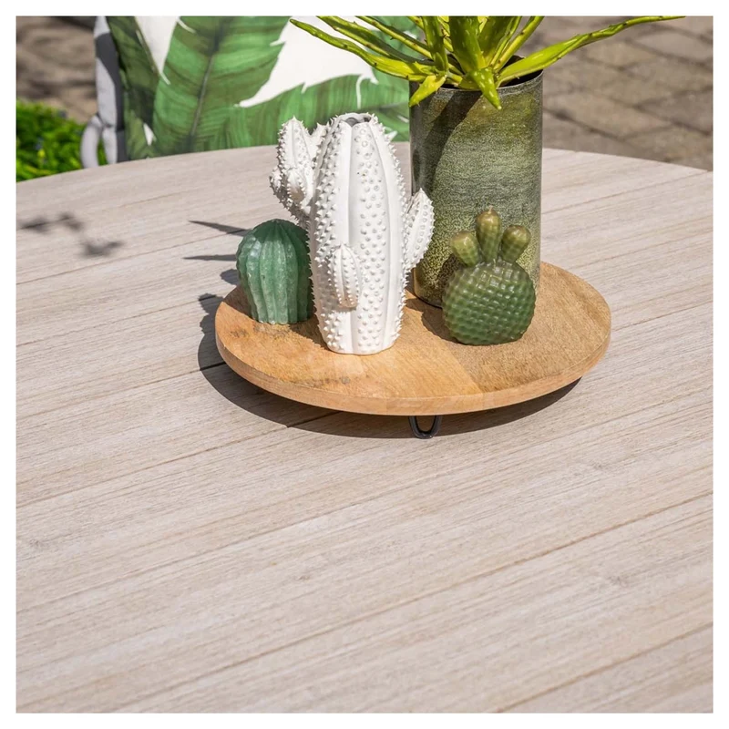 Edison tuintafel ovaal - 220x115 cm -taupe - light teak Vironwood