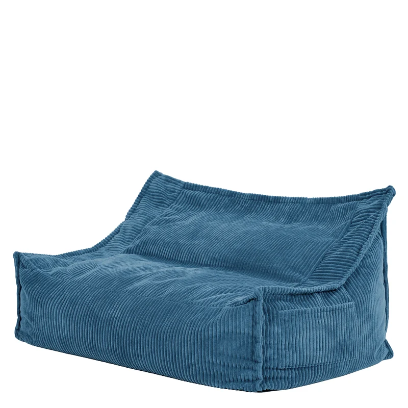 Kinder-Sitzsack Francesco Cord - Denim-Blau