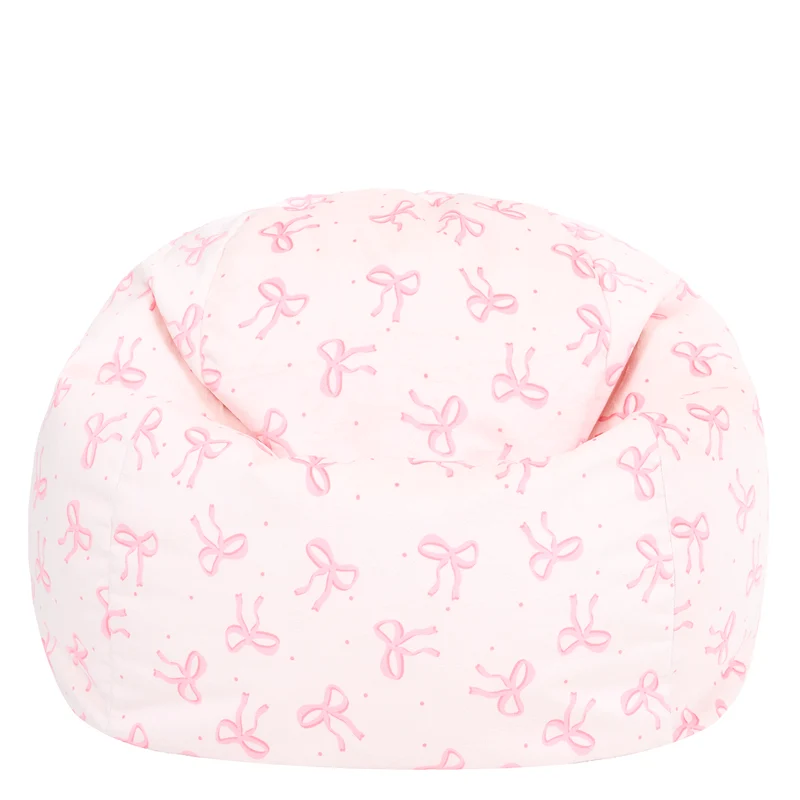 Kids Kingston Bow Brushed Velvet Classic Bean Bag