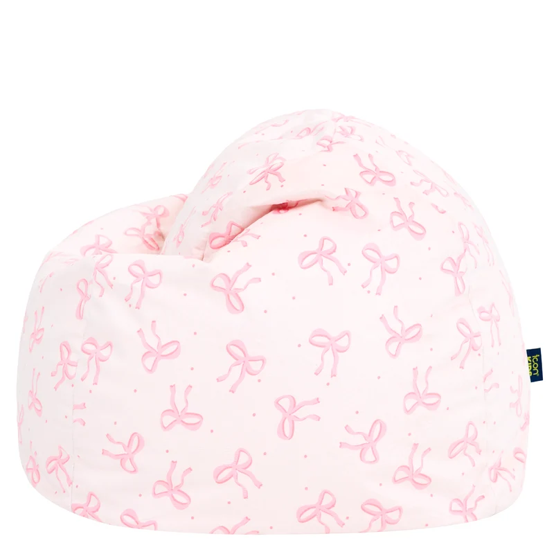 Kids Kingston Bow Brushed Velvet Classic Bean Bag