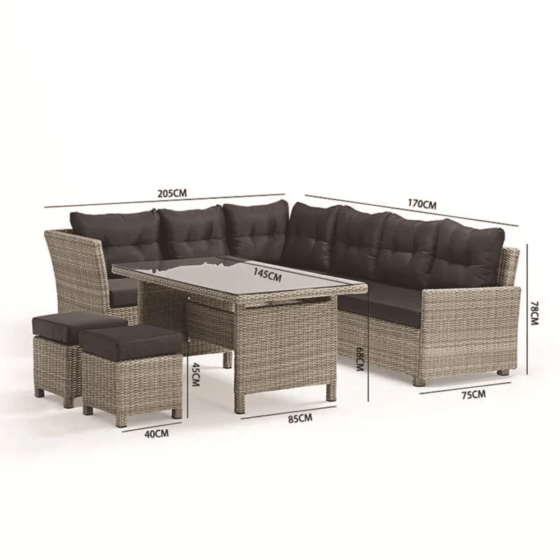 Boender Outdoor Drago dining loungeset 5-delig