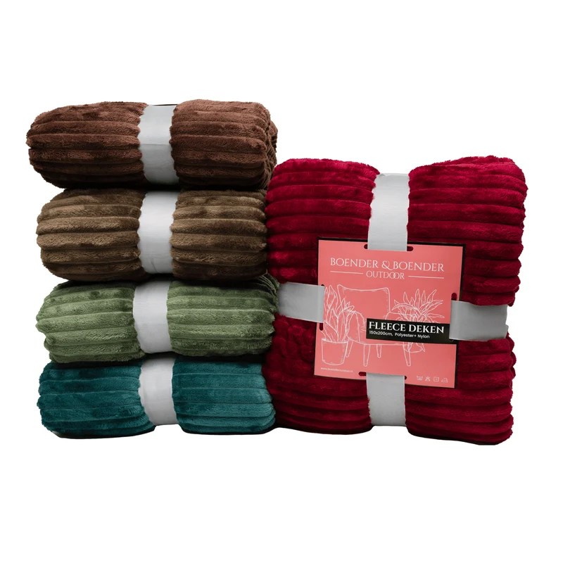Boender Outdoor Fleece deken - fleece plaid - Donkerblauw groen - 150x200cm